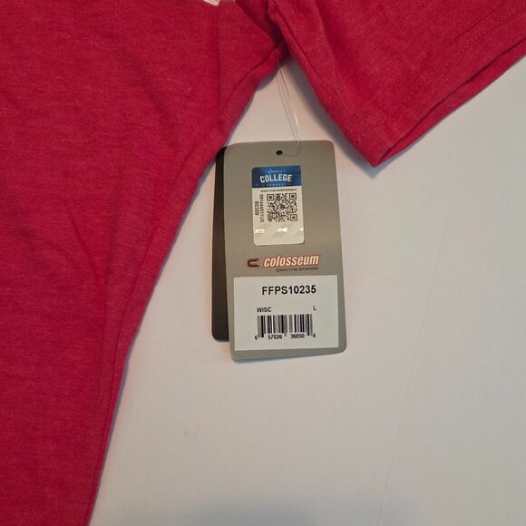 NWT Colosseum Wisconsin Badgers Men’s Polo Shirt – Size L - Picture 13 of 14